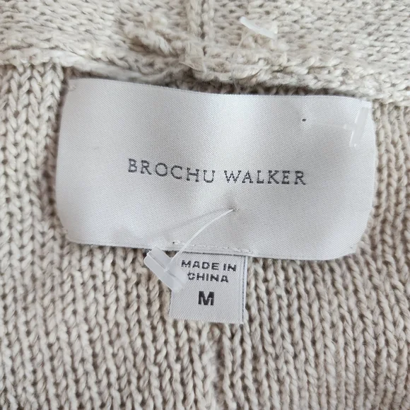 BROCHU WALKER CARDIGAN LINEN OPEN SWEATER SIZE SMALL - Picture 3 of 15
